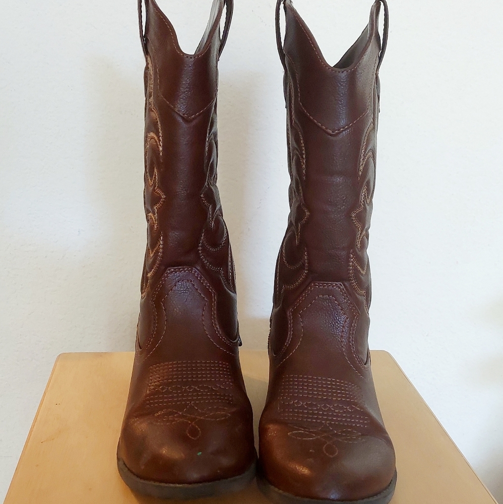 Brown Cat and Jack Girl Cowboy Boots 👢
